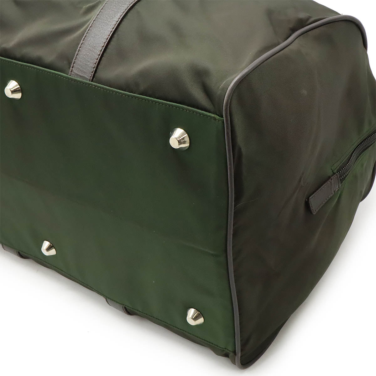 Prada Nylon Leather Boston Travel Bag