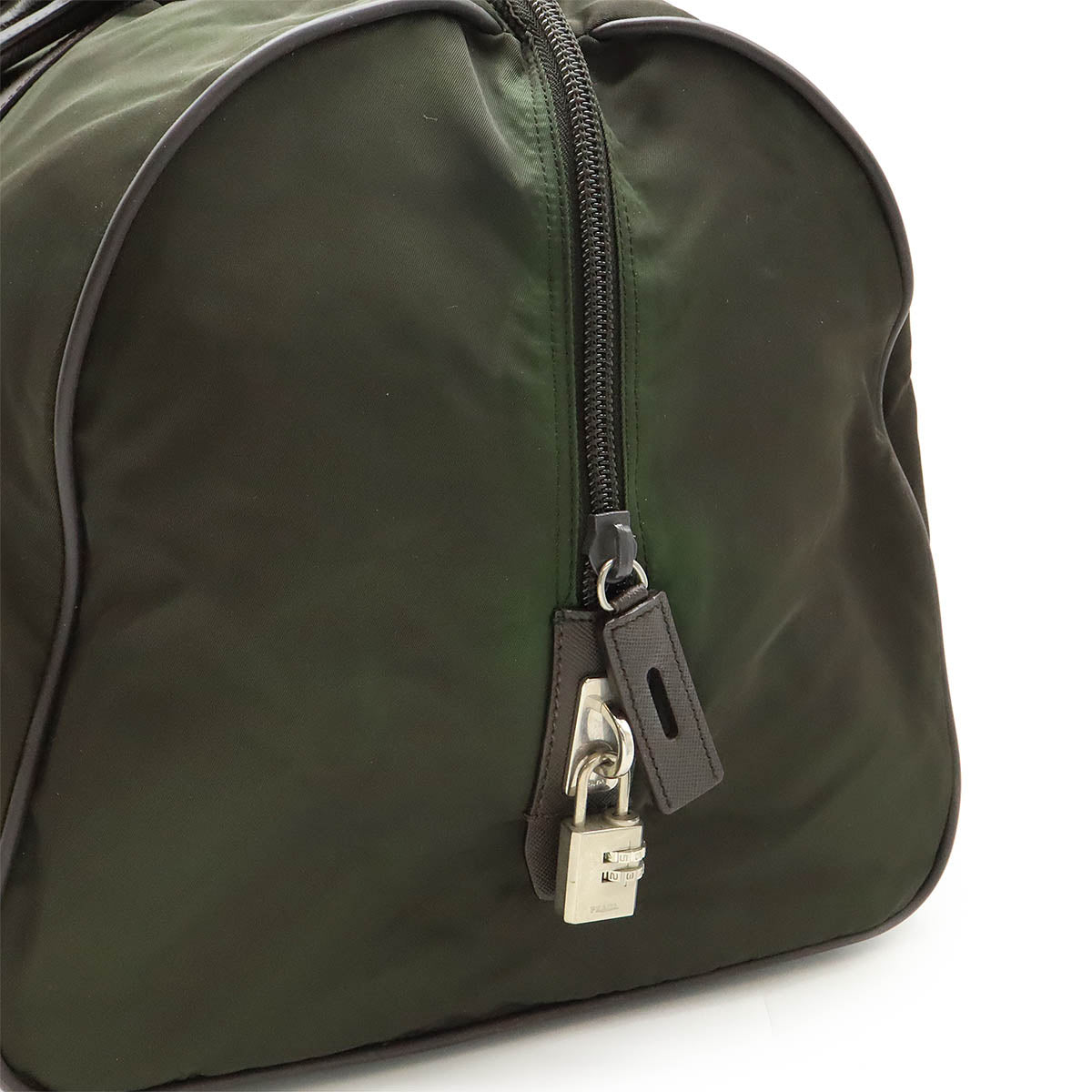 Prada Nylon Leather Boston Travel Bag