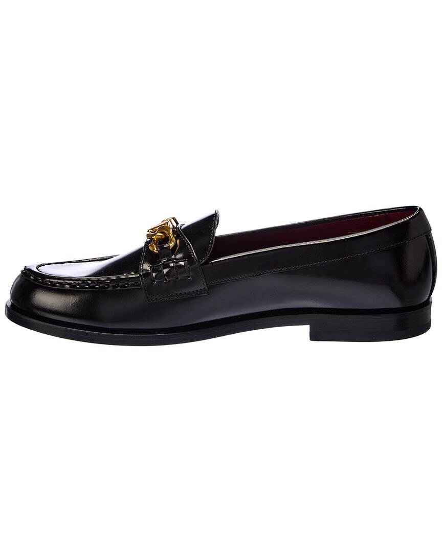 Valentino Vlogo Leather Loafer