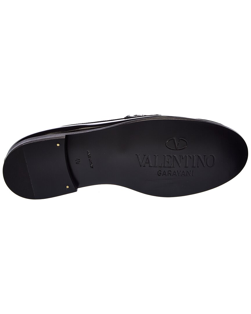 Valentino Vlogo Leather Loafer
