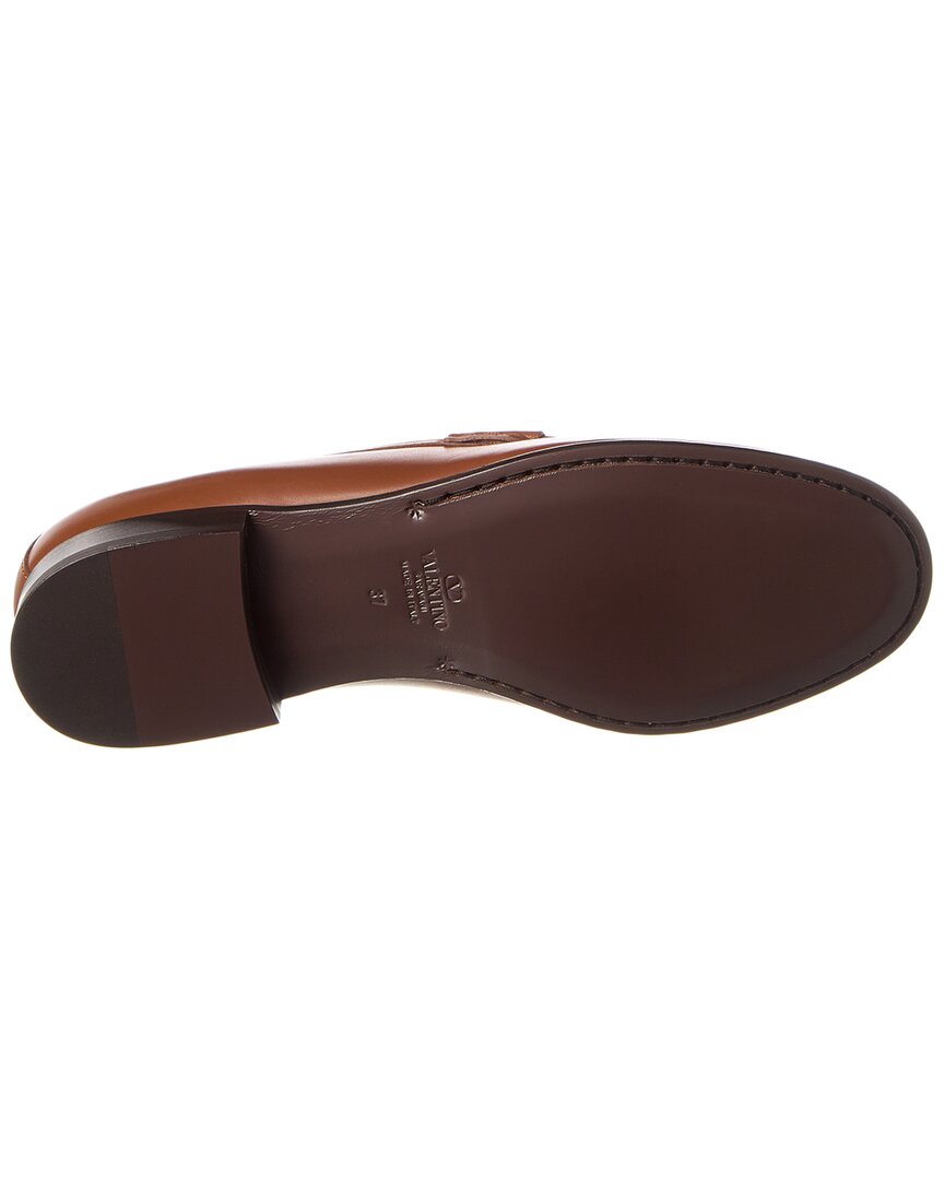 Valentino Vlogo Leather Loafer