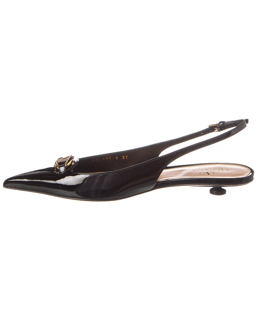 Valentino Vlogo Patent Slingback Flat