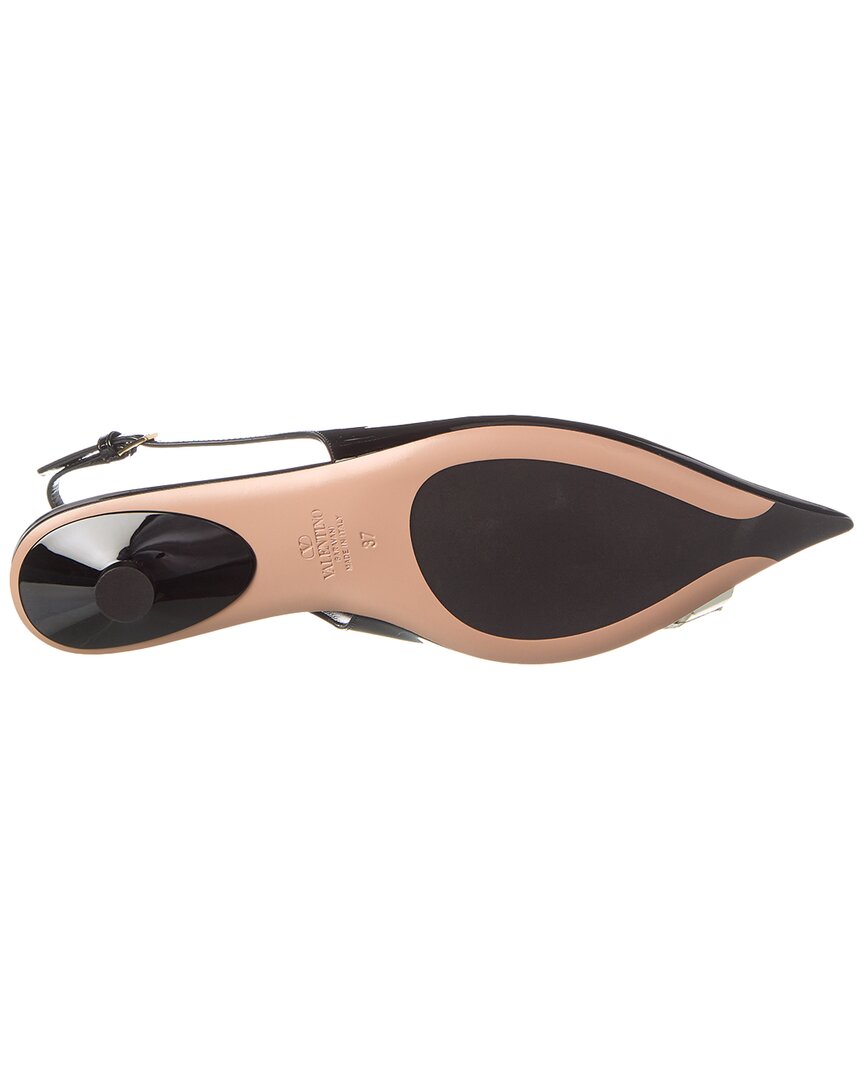Valentino Vlogo Patent Slingback Flat