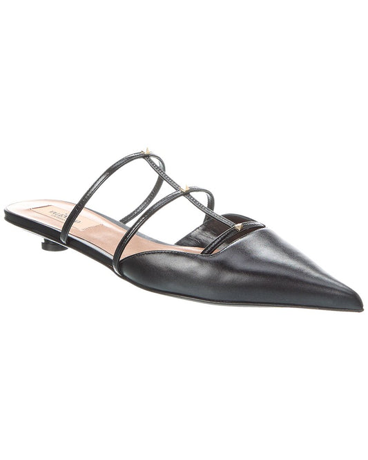 Valentino Rockstud 20 Leather Mule Black
