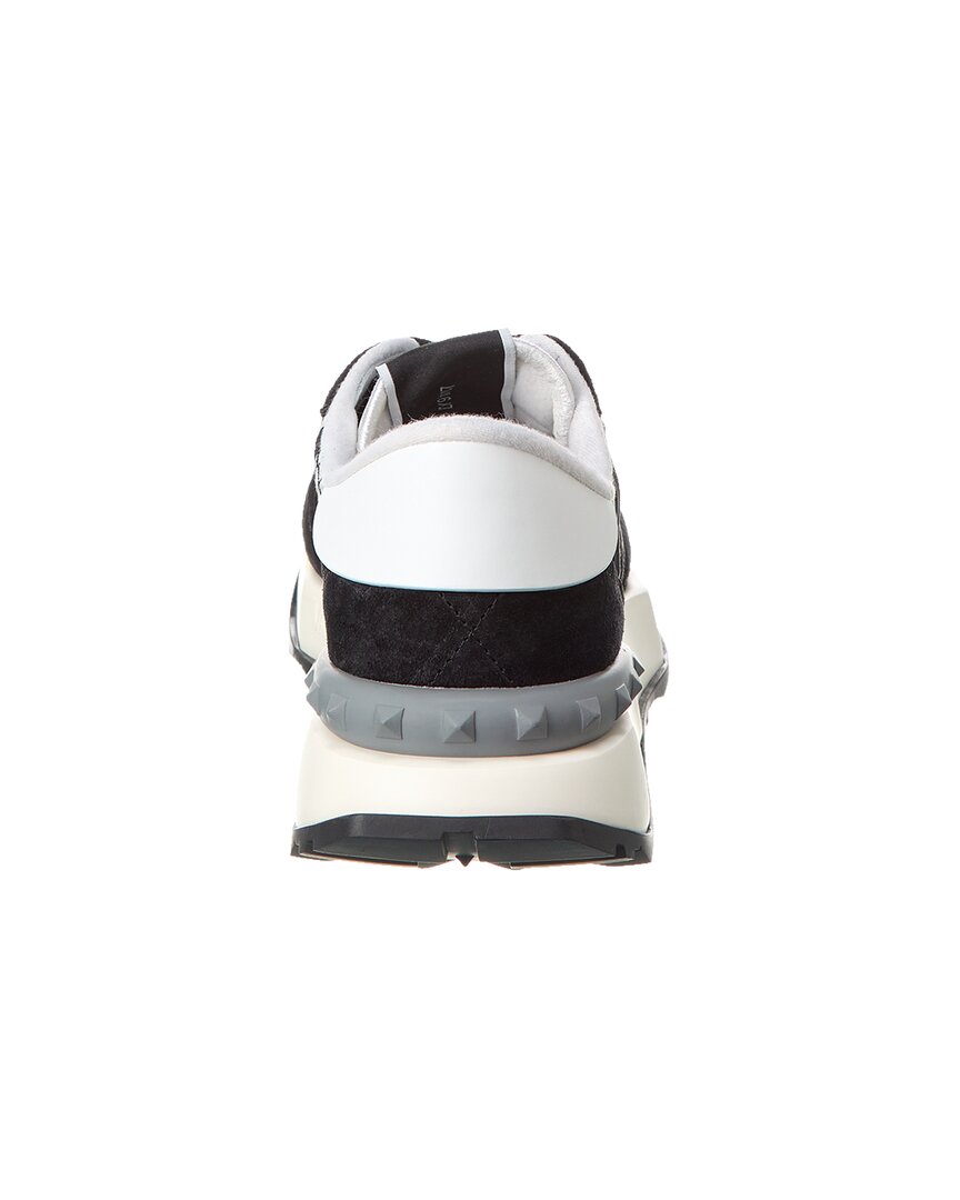 Valentino Vlogo Signature Lace & Suede Sneaker