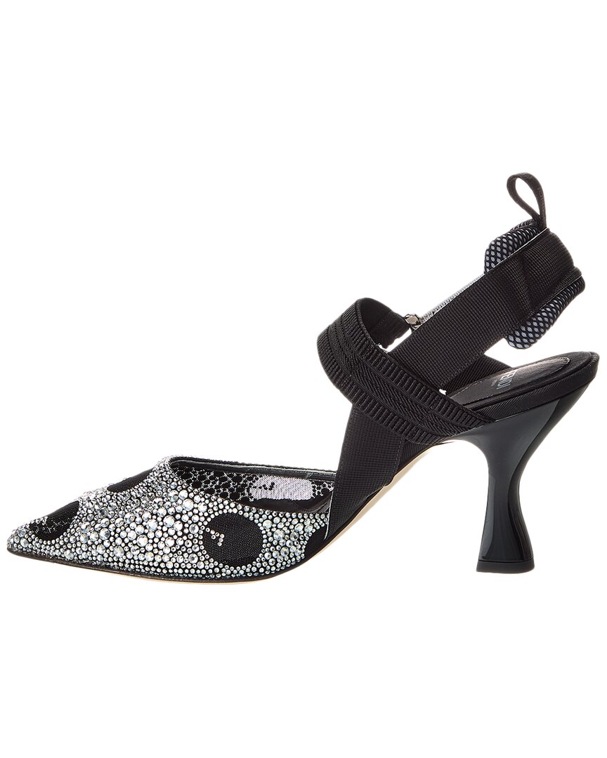 Fendi Colibri Rhinestone Mesh Pump