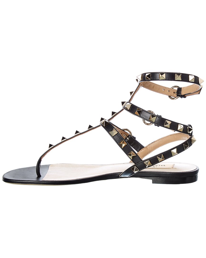 Valentino Rockstud Caged Leather Ankle Strap Sandal