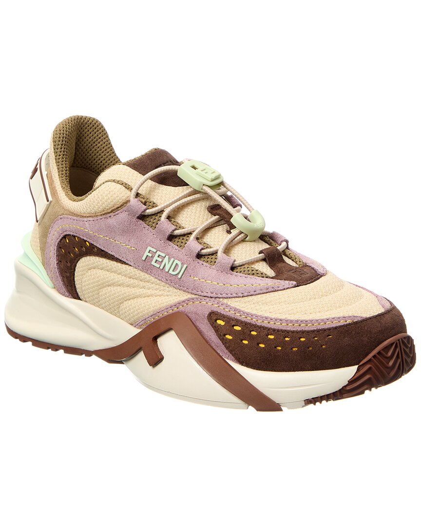 Fendi Flow Mesh & Leather Sneaker Multi