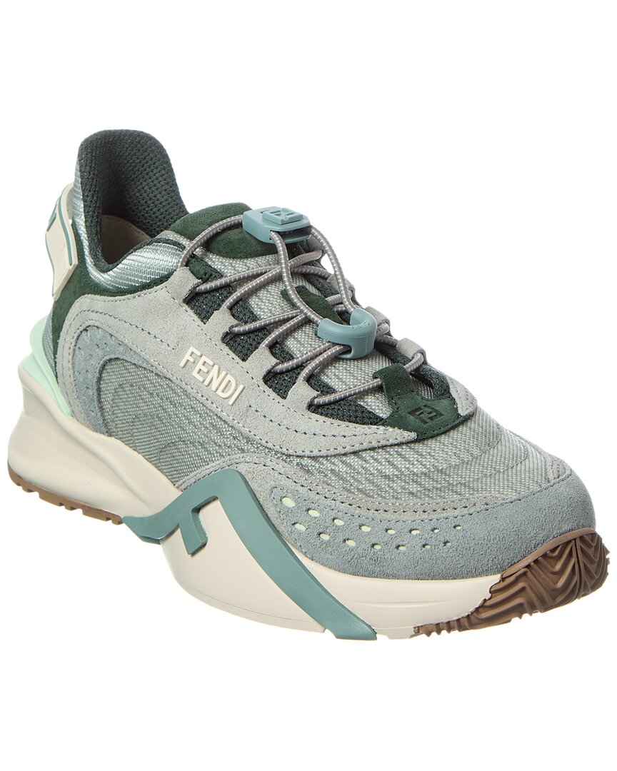 Fendi Flow Mesh & Suede Sneaker Blue