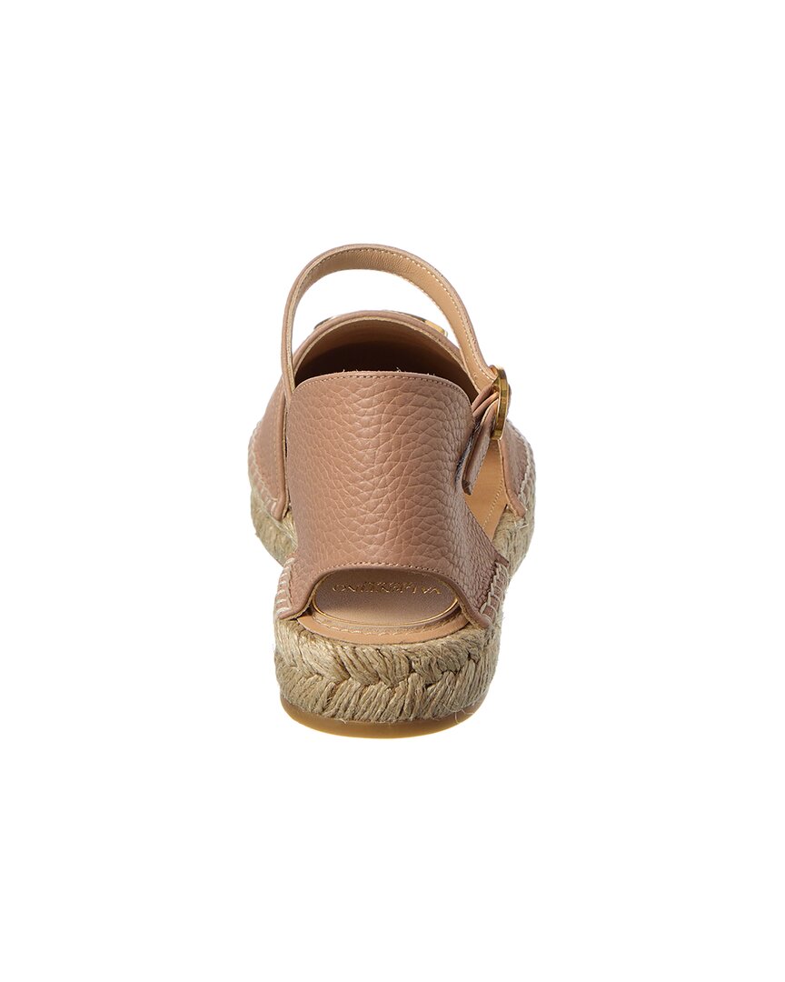 Valentino Vlogo Signature Grainy Leather Espadrille