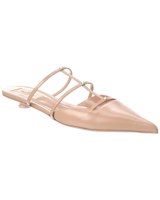 Valentino Rockstud 20 Leather Mule Pink