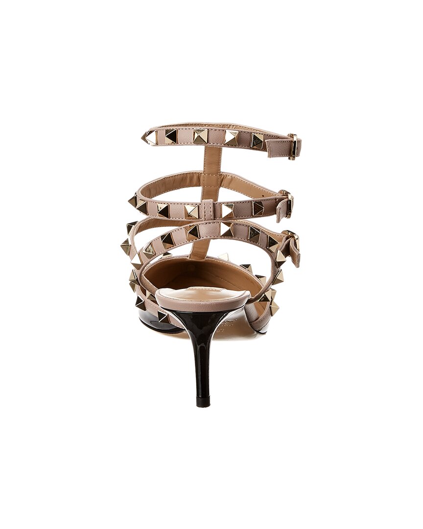Valentino Rockstud Caged 65 Patent Ankle Strap Pump