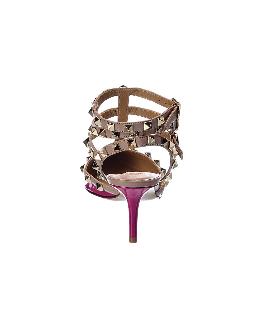 Valentino Rockstud Caged 65 Patent Ankle Strap Pump