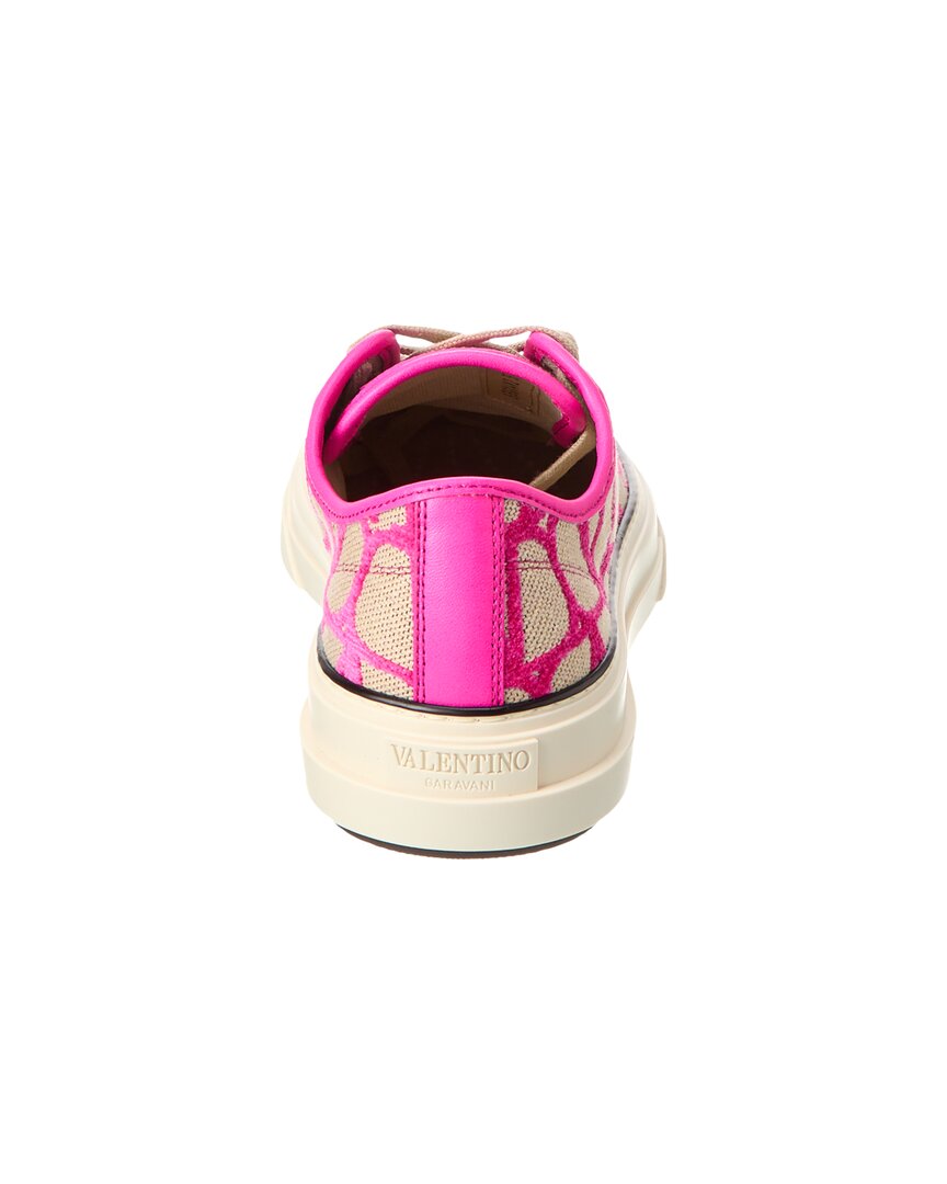 Valentino Toile Iconographe Canvas & Leather Sneaker