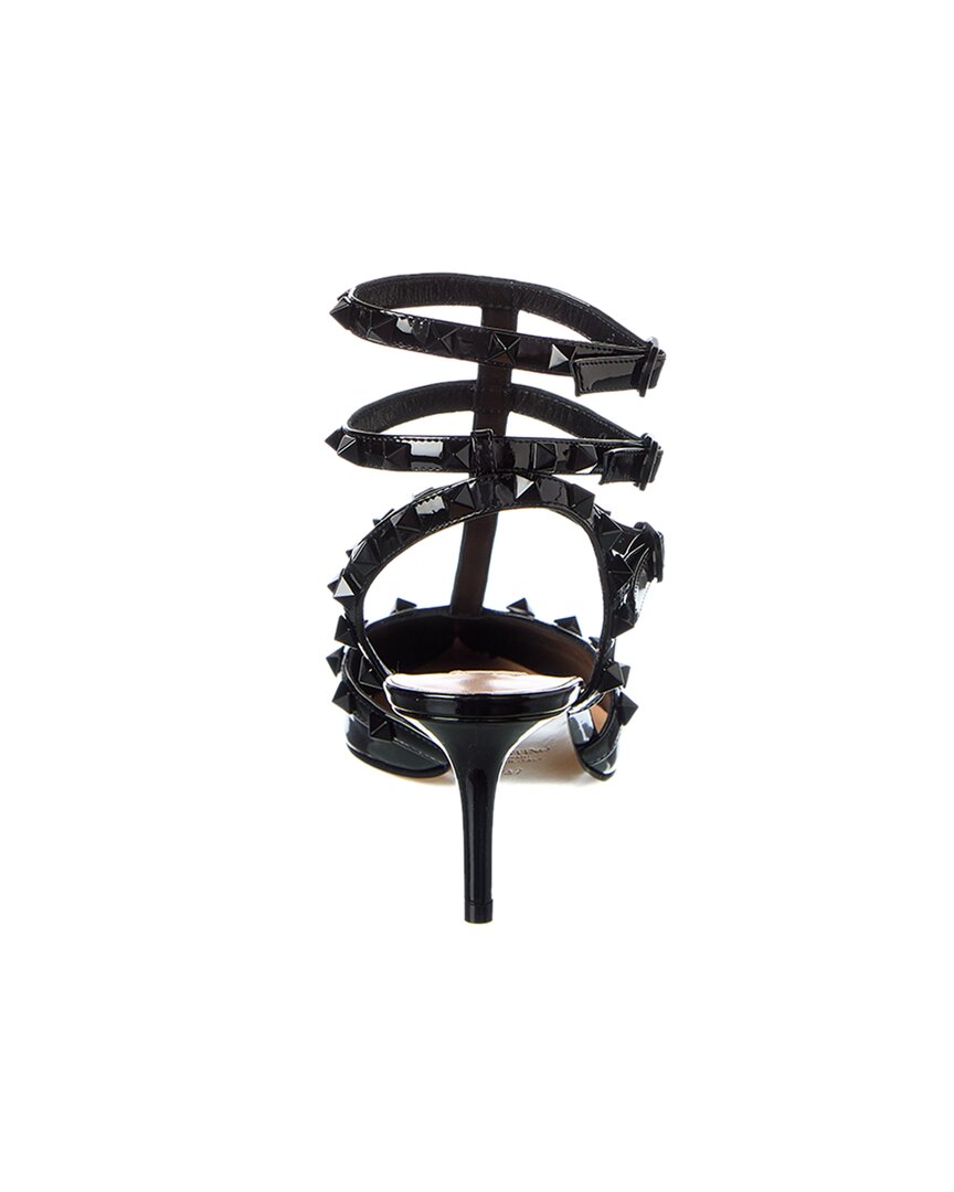 Valentino Rockstud Caged 65 Patent Ankle Strap Pump