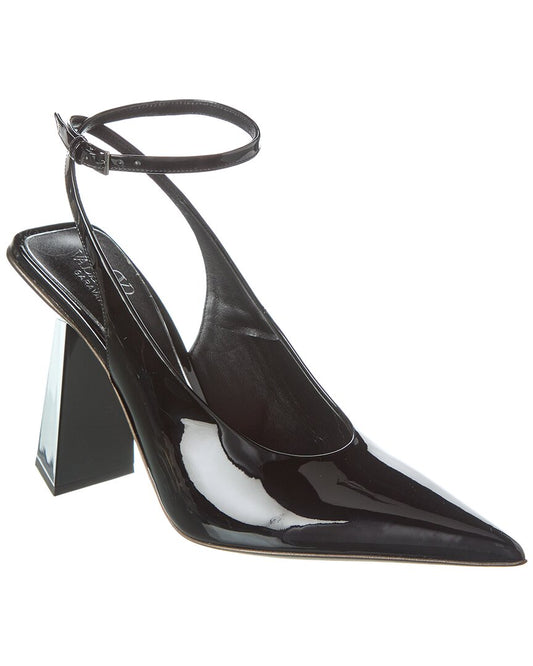 Valentino One Stud 100 Patent Pump Black