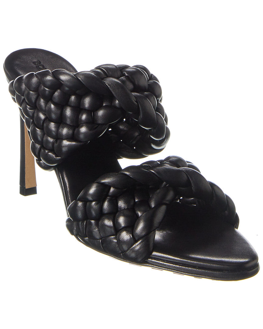 Bottega Veneta Bv Curve Leather Sandal Black
