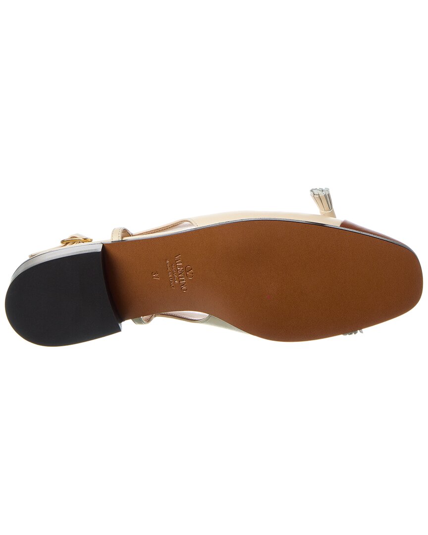 Valentino Valet Du Roi Leather Slingback Ballerina Flat
