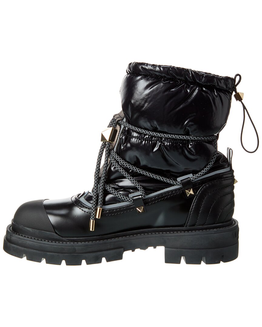 Valentino Rockstud Leather Winter Bootie