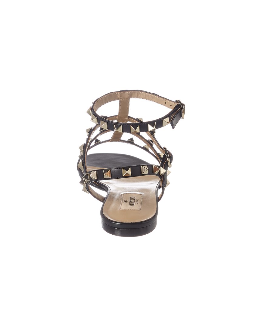 Valentino Rockstud Caged Leather Ankle Strap Sandal