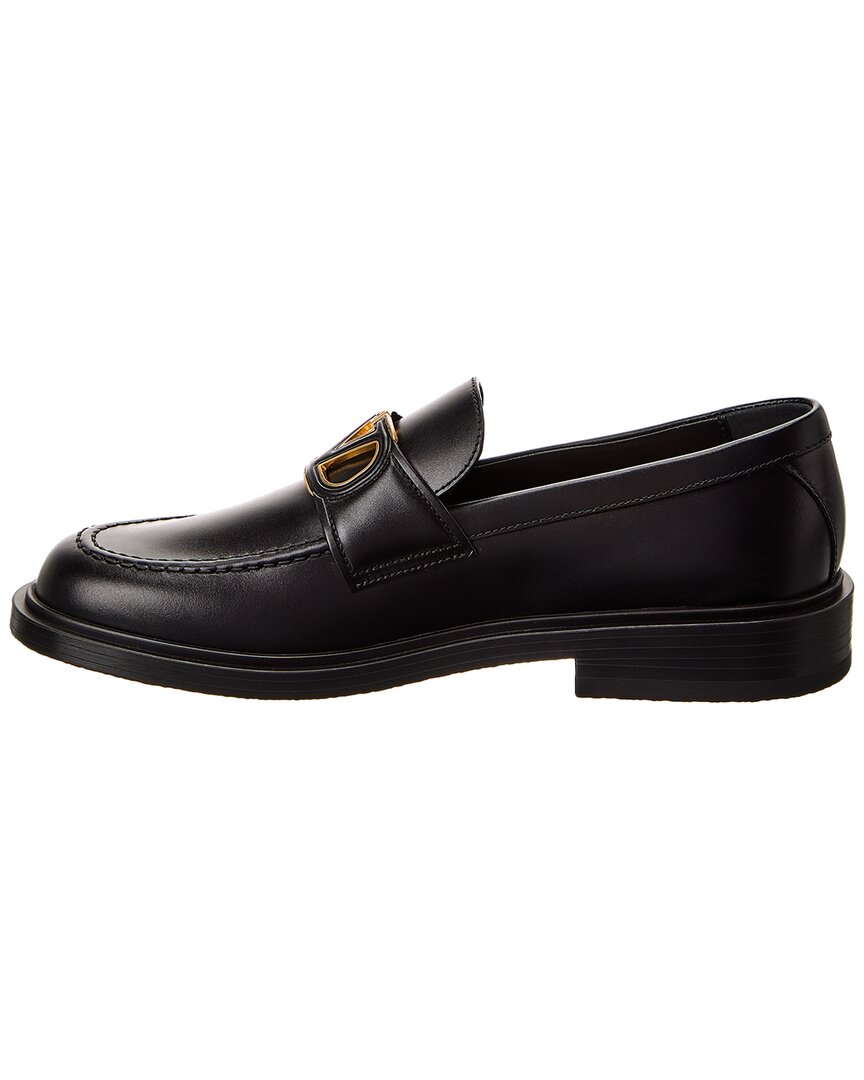 Valentino Vlogo Leather Loafer