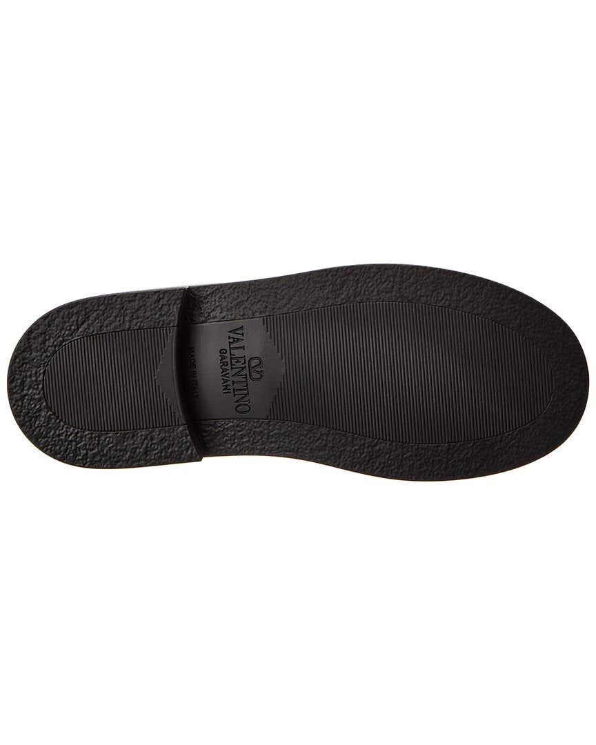 Valentino Vlogo Leather Loafer