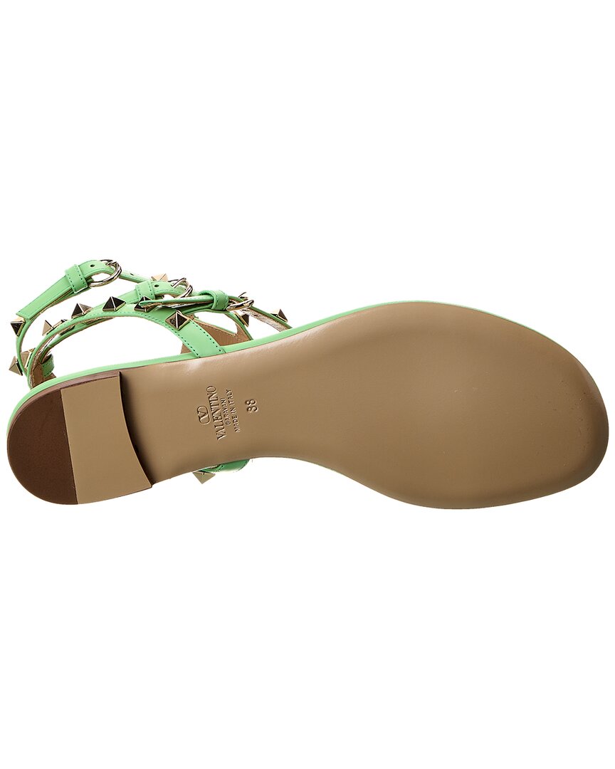 Valentino Rockstud Caged Leather Ankle Strap Sandal