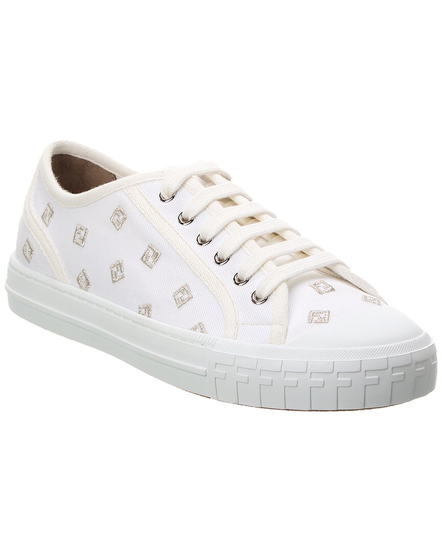 Fendi Domino Canvas Sneaker White