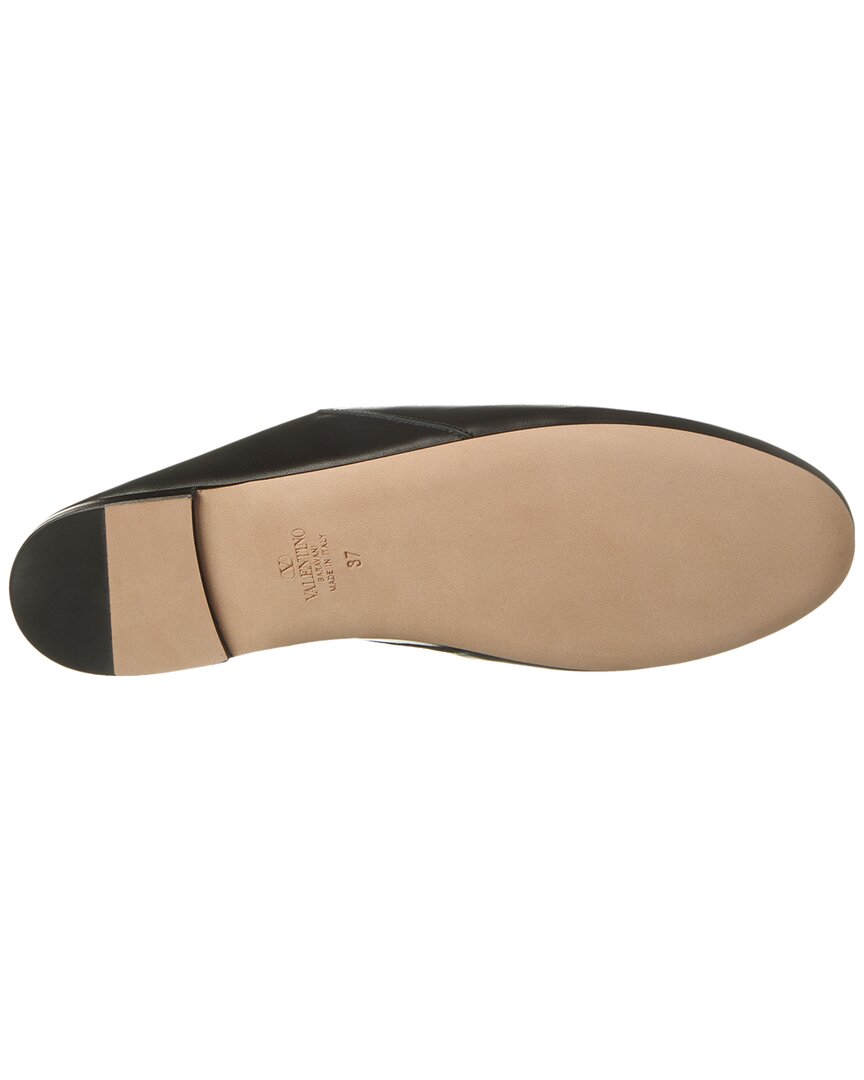 Valentino Vlogo Leather Slide