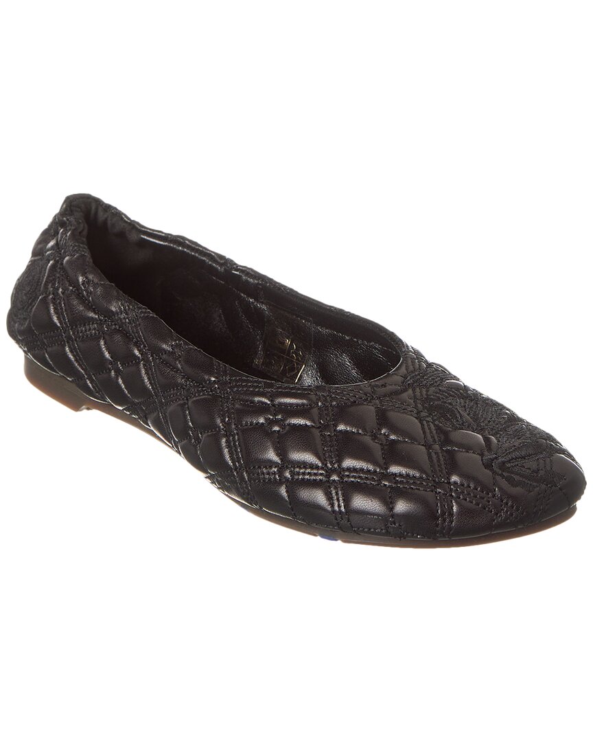 Burberry Sadler Leather Ballet Flat Black