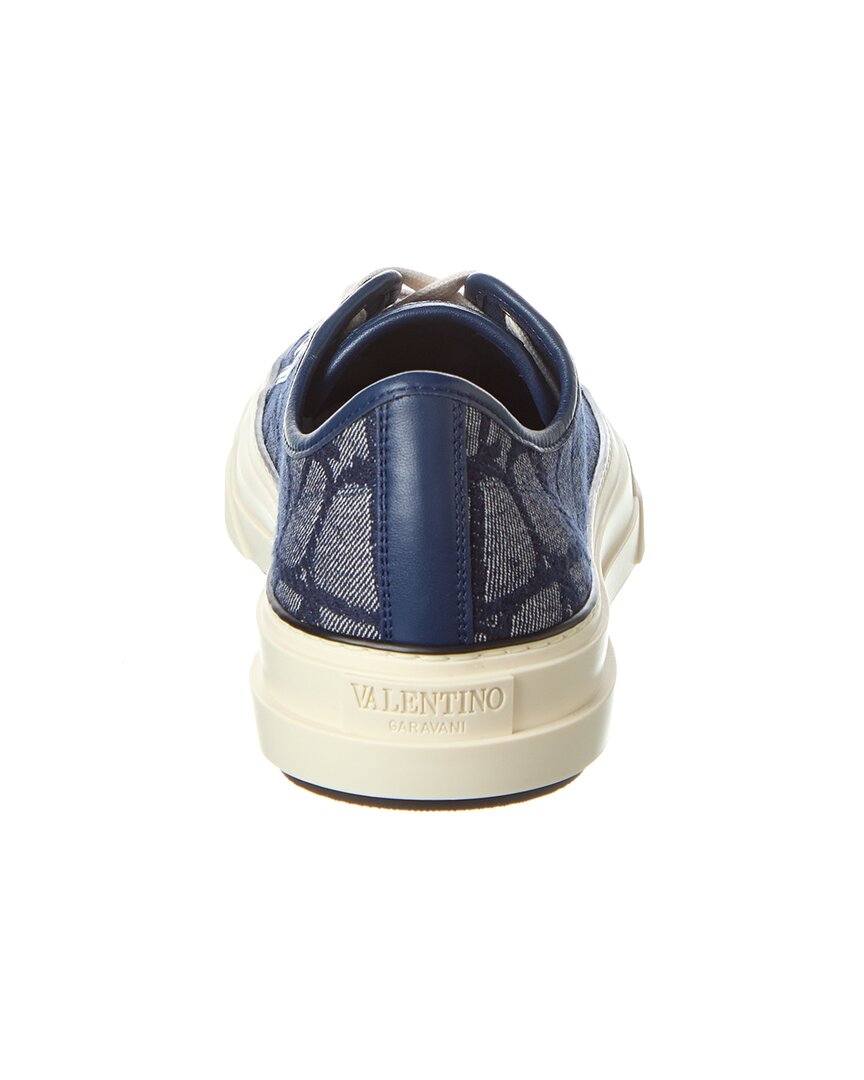 Valentino Vlogo Toile Iconographe Canvas & Leather Sneaker