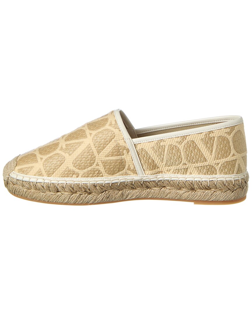 Valentino Vlogo Toile Iconographe Canvas & Leather Espadrille