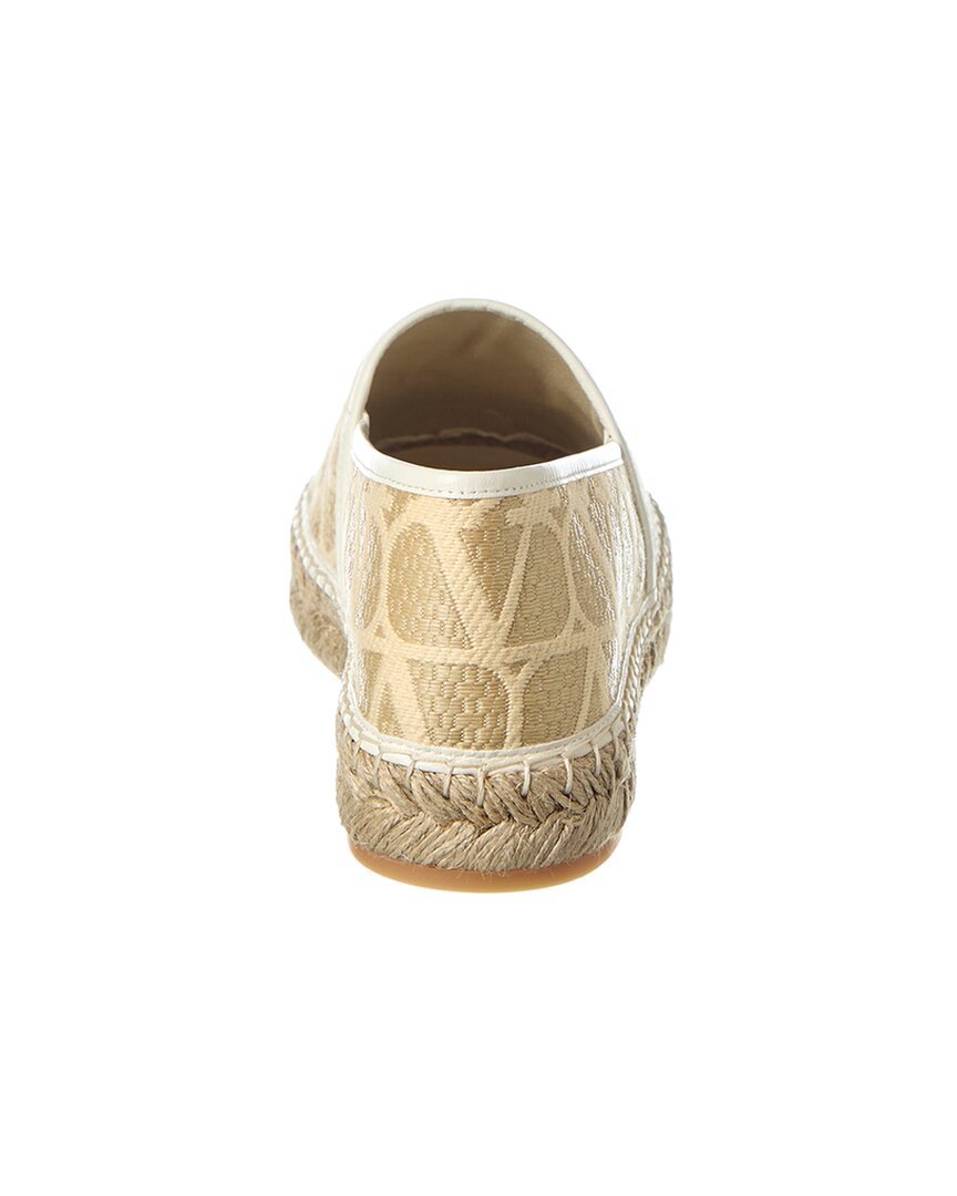 Valentino Vlogo Toile Iconographe Canvas & Leather Espadrille