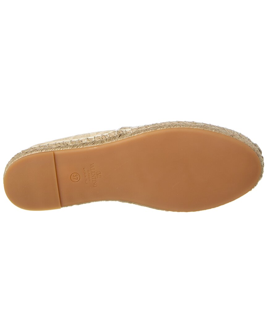 Valentino Vlogo Toile Iconographe Canvas & Leather Espadrille