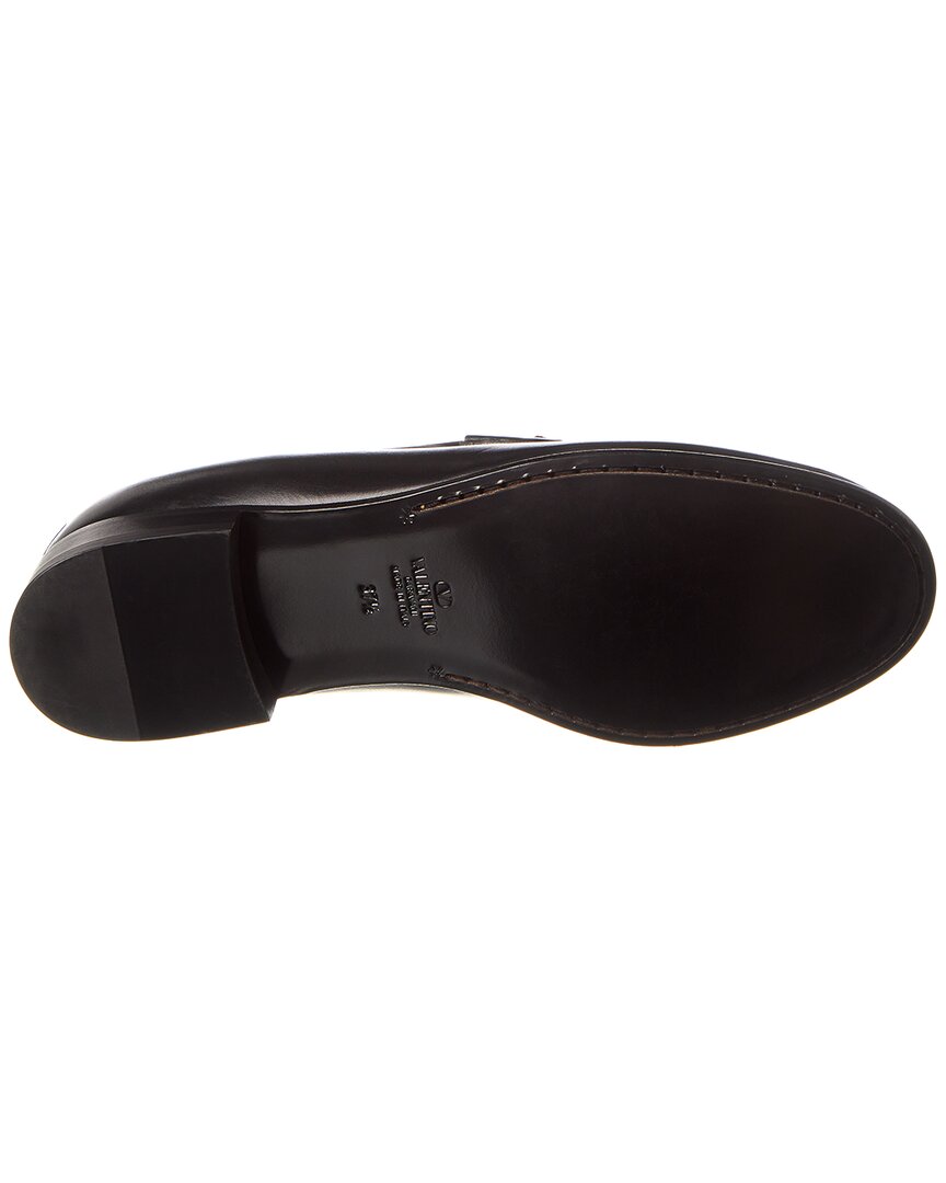 Valentino Vlogo Leather Loafer