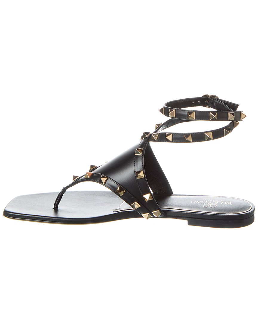 Valentino Rockstud Leather Thong Sandal