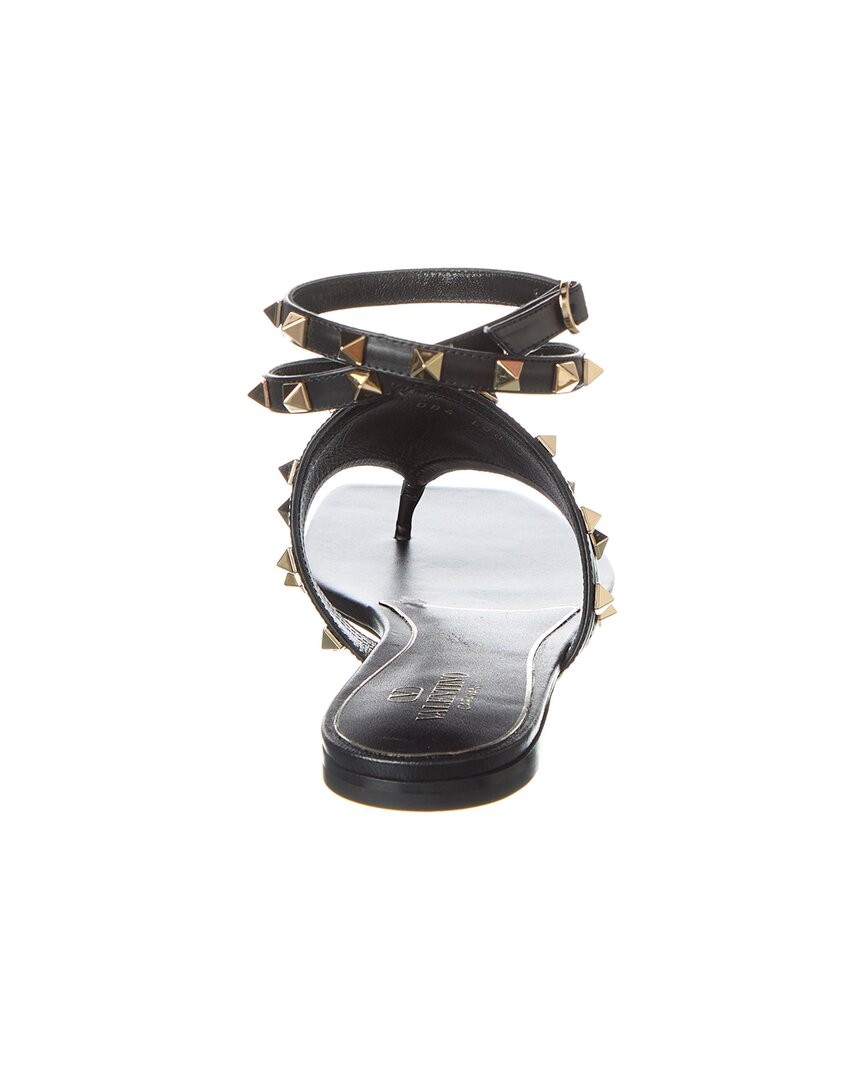 Valentino Rockstud Leather Thong Sandal