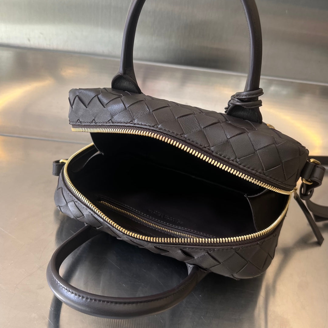 Bottega Veneta BV GETAWAY SMALL 23CM CHOCOLATE LAMBSKIN