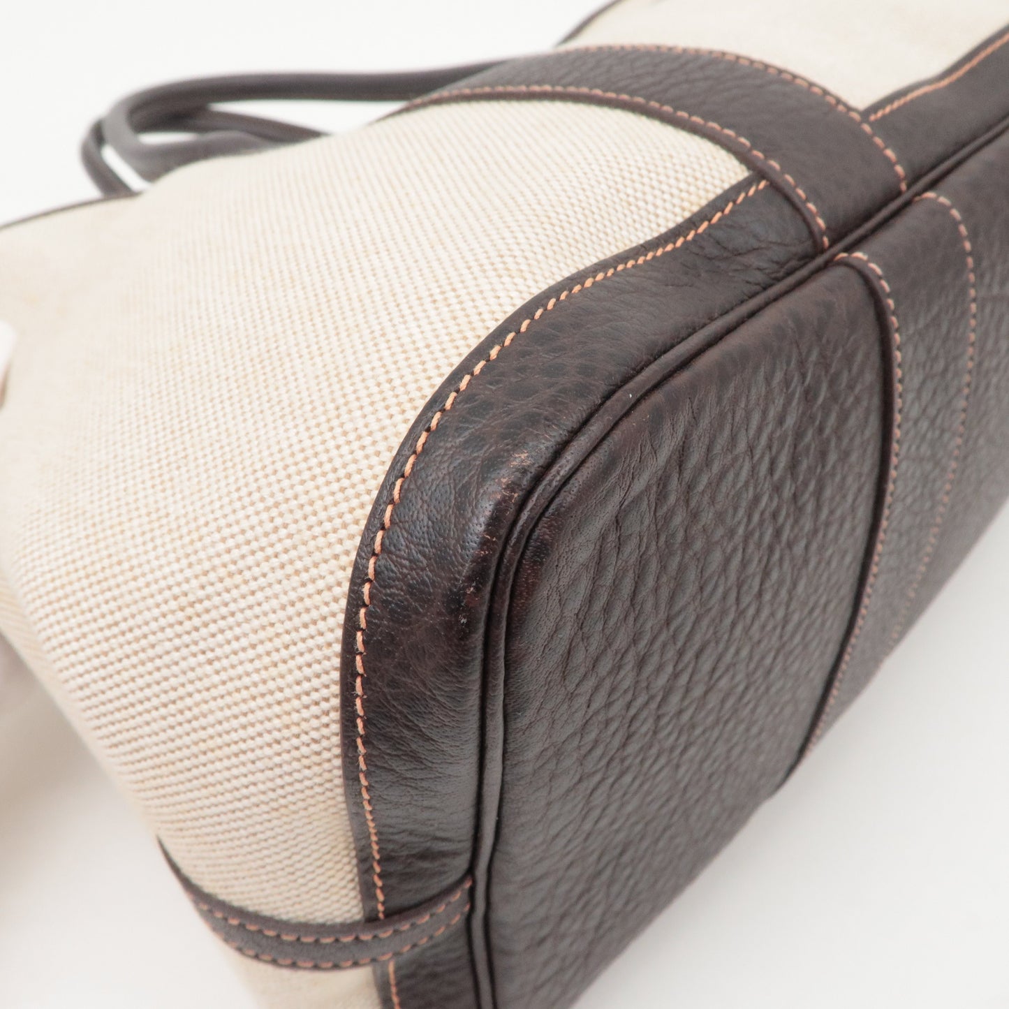 HERMES Garden Party Toile Ash Leather PM 髫ィ繝サ・ス・。 I Stamped Beige