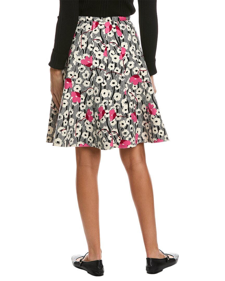 Valentino Printed Wool Skirt