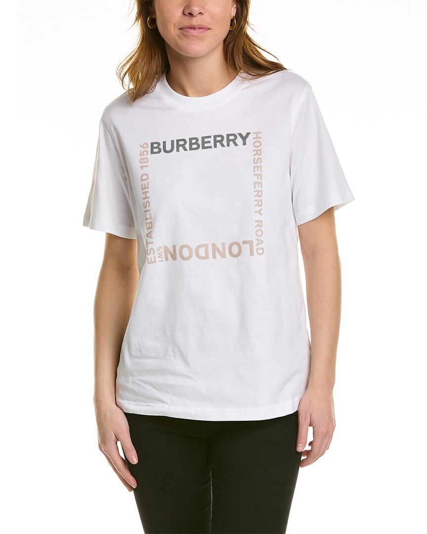 Burberry Square Print T-Shirt Regular 12 (L) White Multi