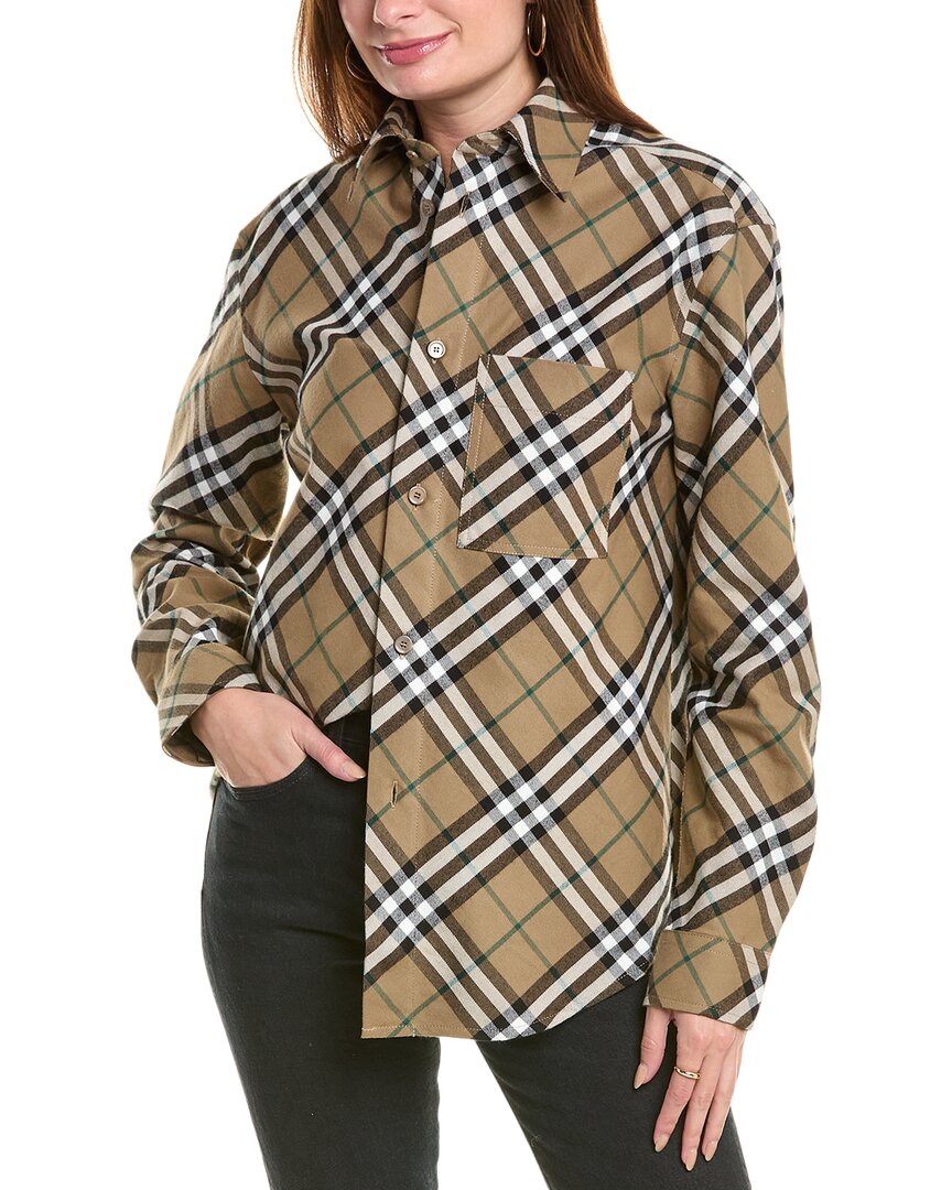 Burberry Heavy Knit Shirt Brown Multi