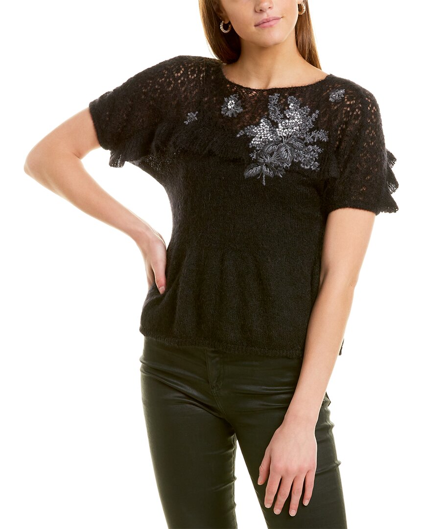 Red Valentino Mohair-Blend Sweater Regular 0 (XS) Black