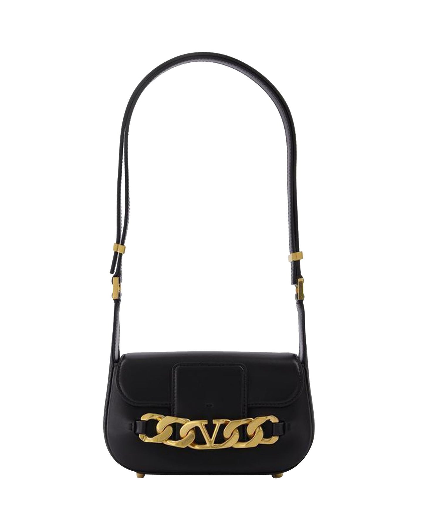 Valentino Garavani Roman Stud Shoulder Bag Chain Detail Women Black Handbags ONE SIZE Black