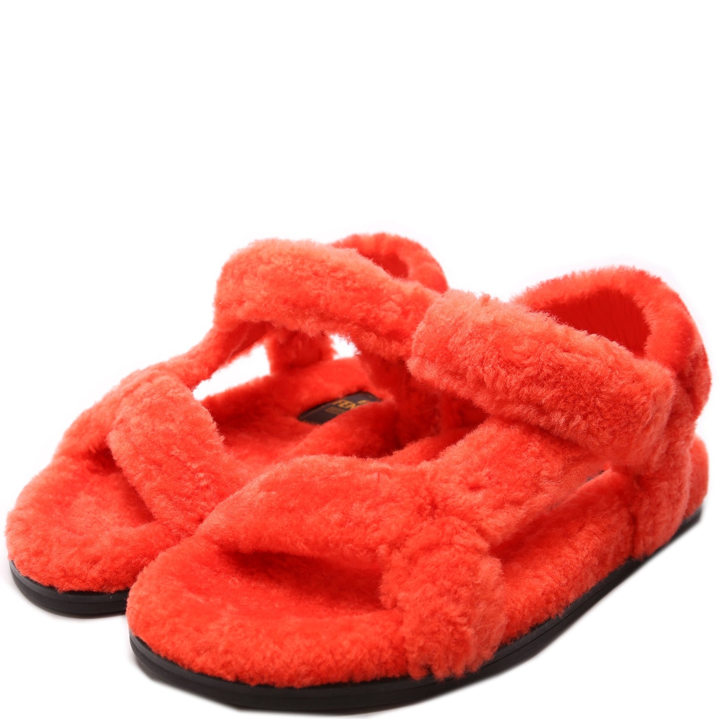 Fendi Feel Shearling Sandals Size 37