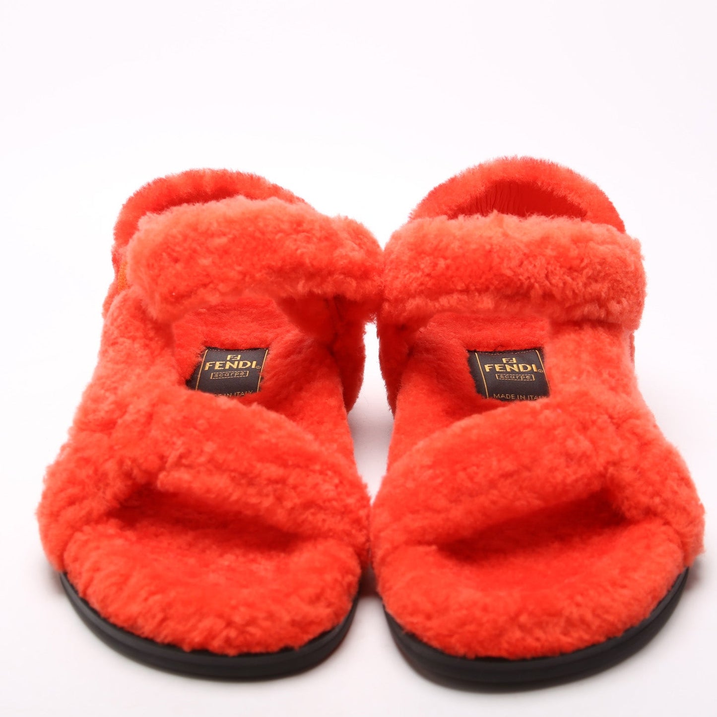 Fendi Feel Shearling Sandals Size 37