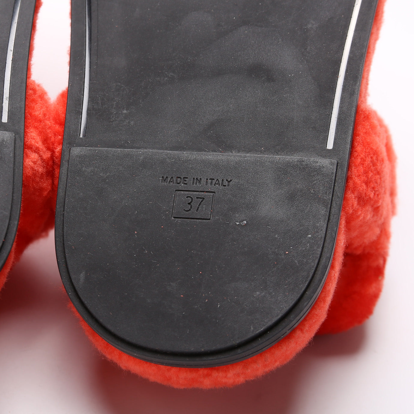 Fendi Feel Shearling Sandals Size 37
