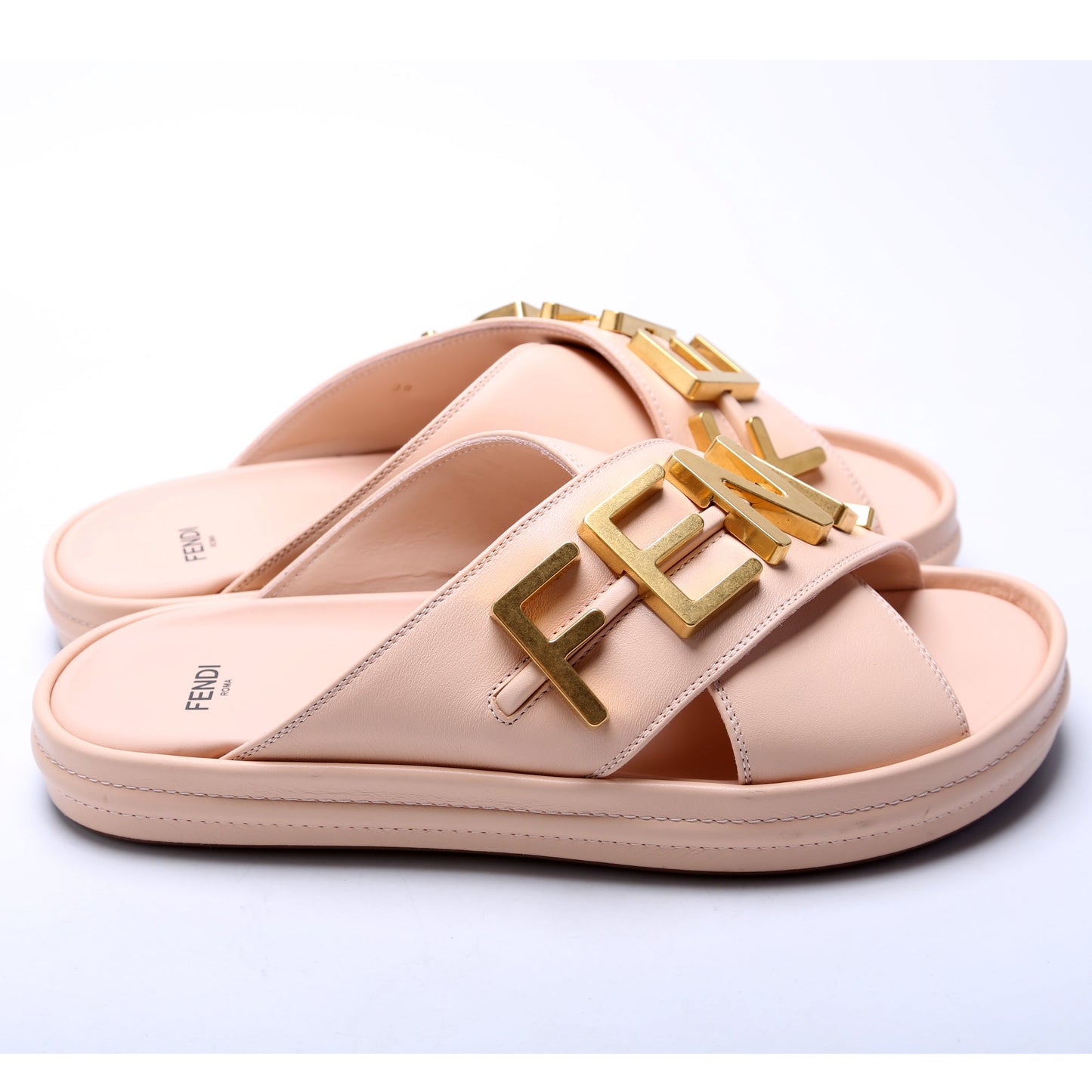 Fendigraphy Leather Sandal Size 39