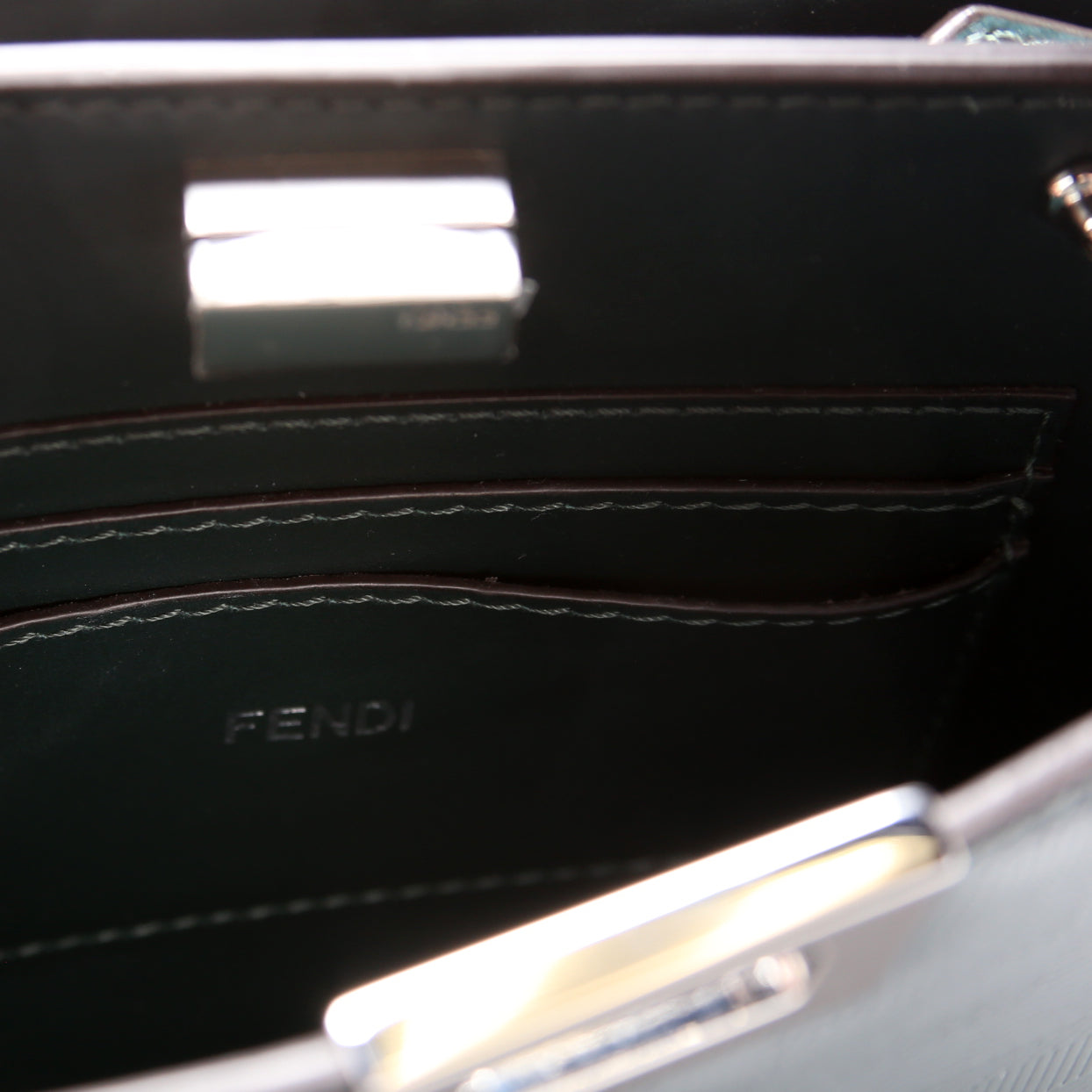 Fendi x Marc Jacobs FF Embossed Peekaboo Iseeu Crossbody 7VA582 Green