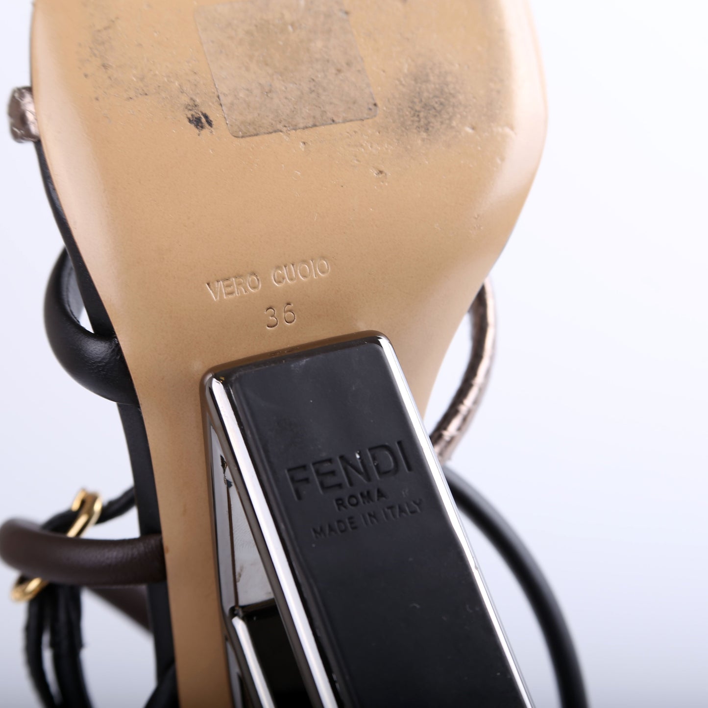 Fendi First 95MM Sandals Size 36